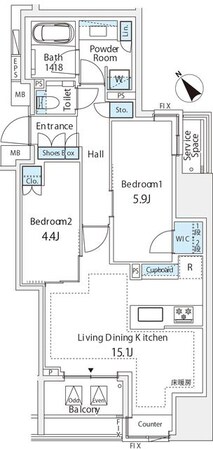 ミレアコート銀座プレミアの物件間取画像